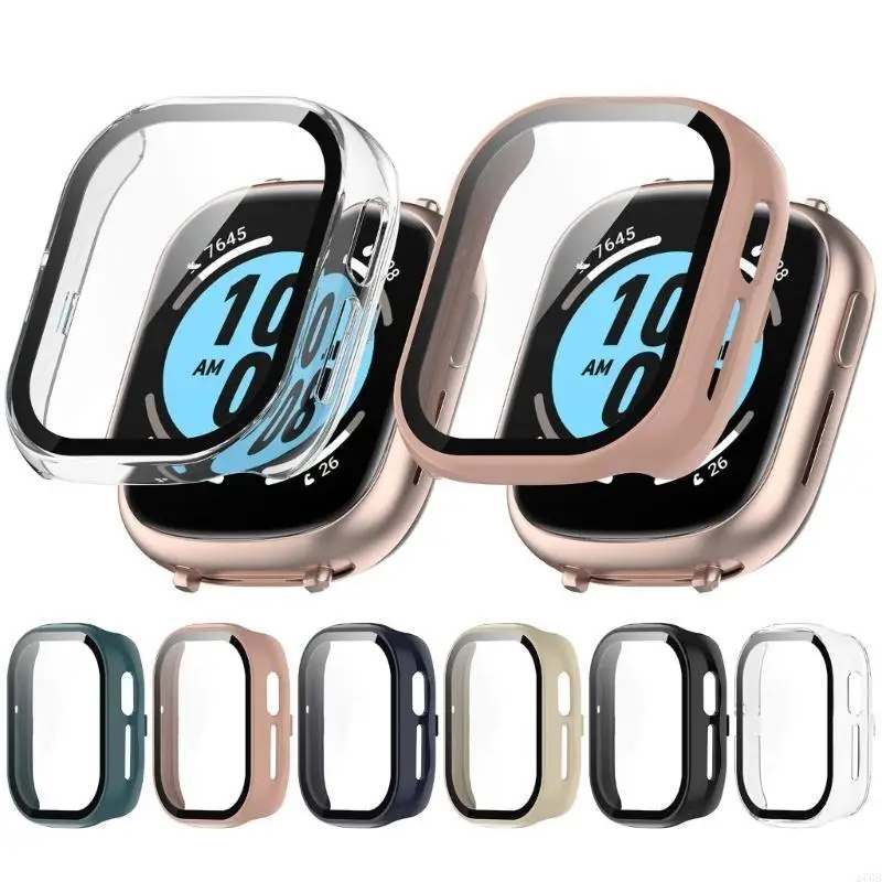  Screen Protector for Watch 4 Hard Case Cover+Tempered-Glass Film Onepiece Shell