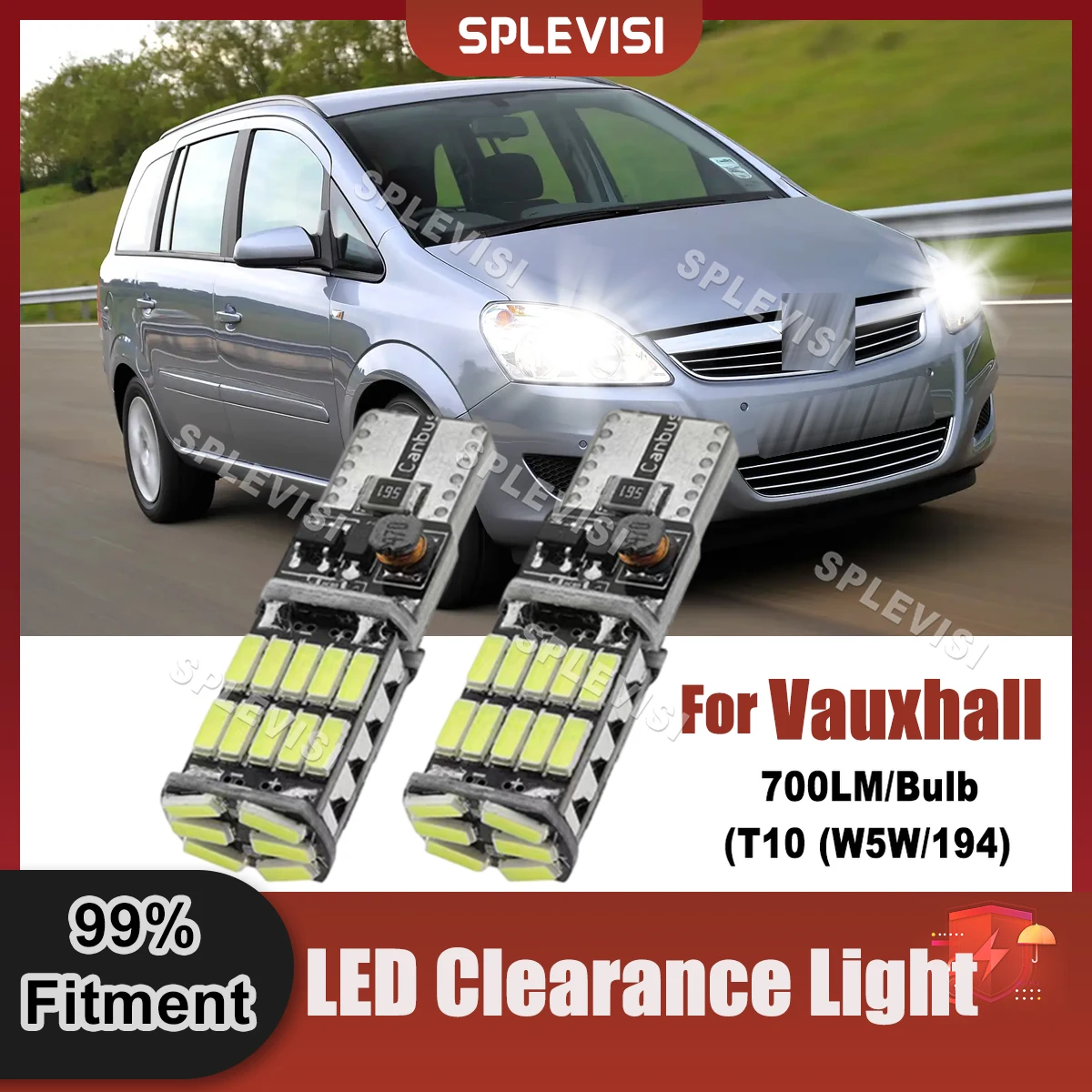 

Upgrade 2x LED Clearance Lamp Light W5W T10 Replace For Vauxhall Opel Agila Arena Campo Corsa Vectra Zafira A B Car Bulbs