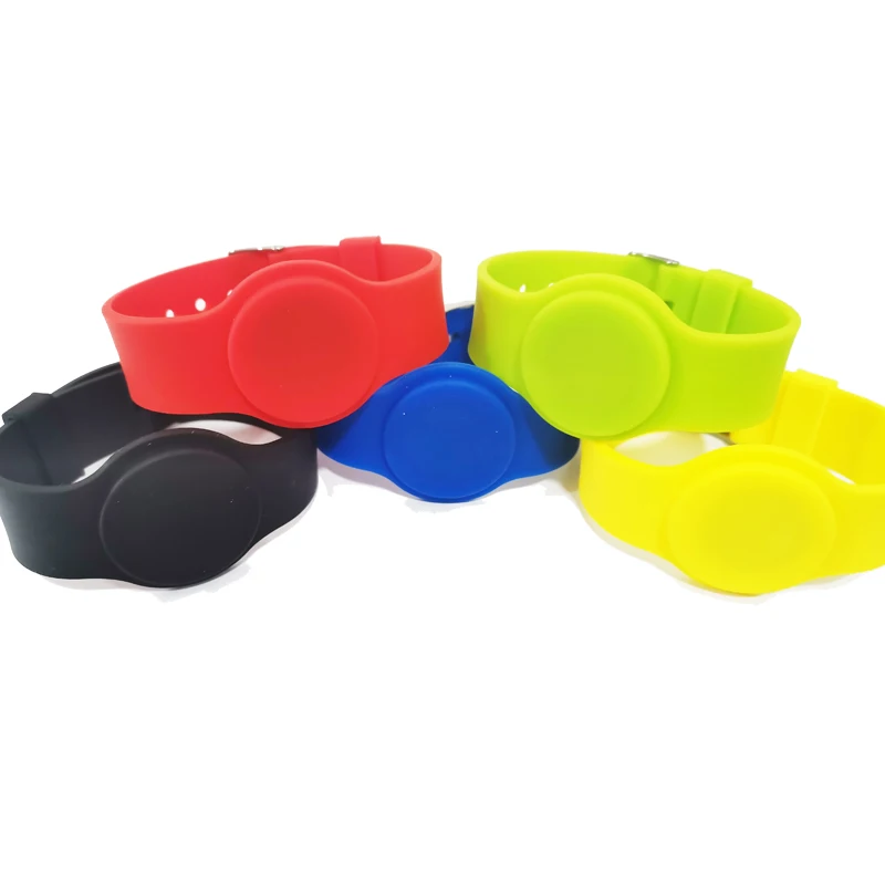 125Khz EM4100 read only RFID Silicone Wristband green color, band adjustable watch type