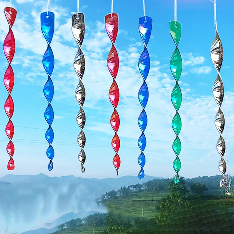 Vogel abweisende Windmühle Vogel abschreckende Winds pinner reflektierende Spiral stange Vogel Angst
