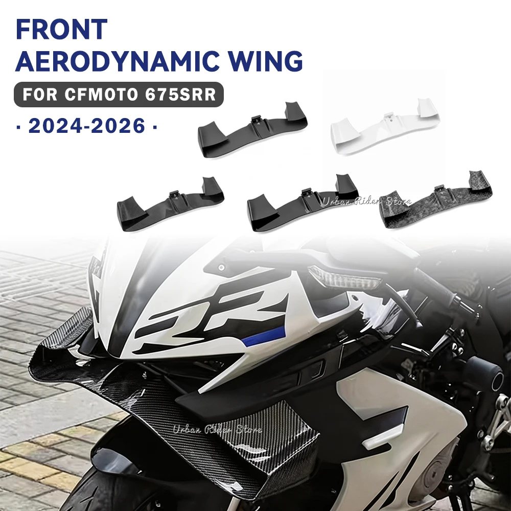For CFMOTO CFMT 675SR-R 675SRR 2024-2026 Motorcycle Sport Downforce Naked Front Spoilers Aerodynamic Wing Fairing