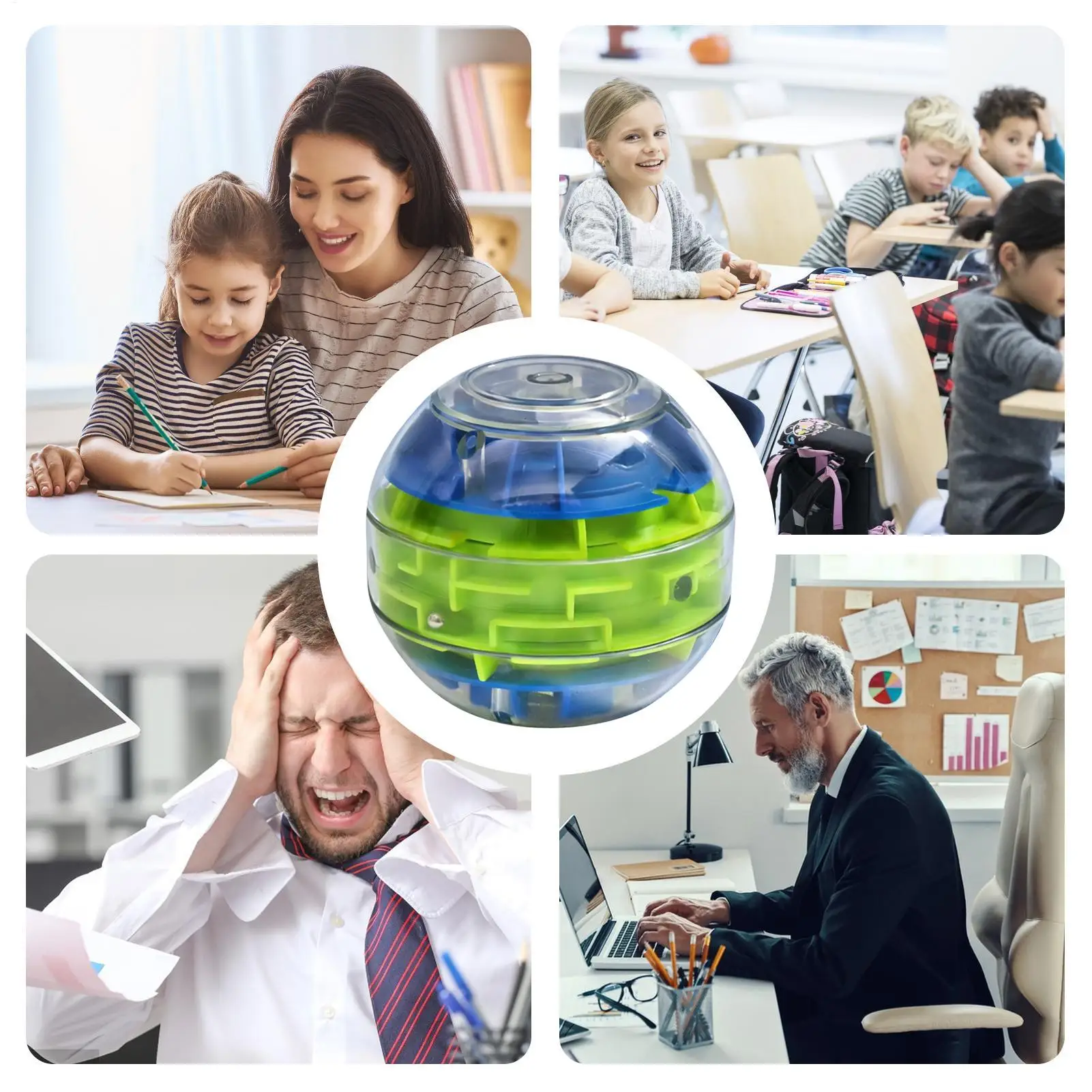 

Maze Ball 3D Logic Thinking Educational Brain Teaser Brain Training Focus Maze Game for Women Men Teens Family Home Travel Daily