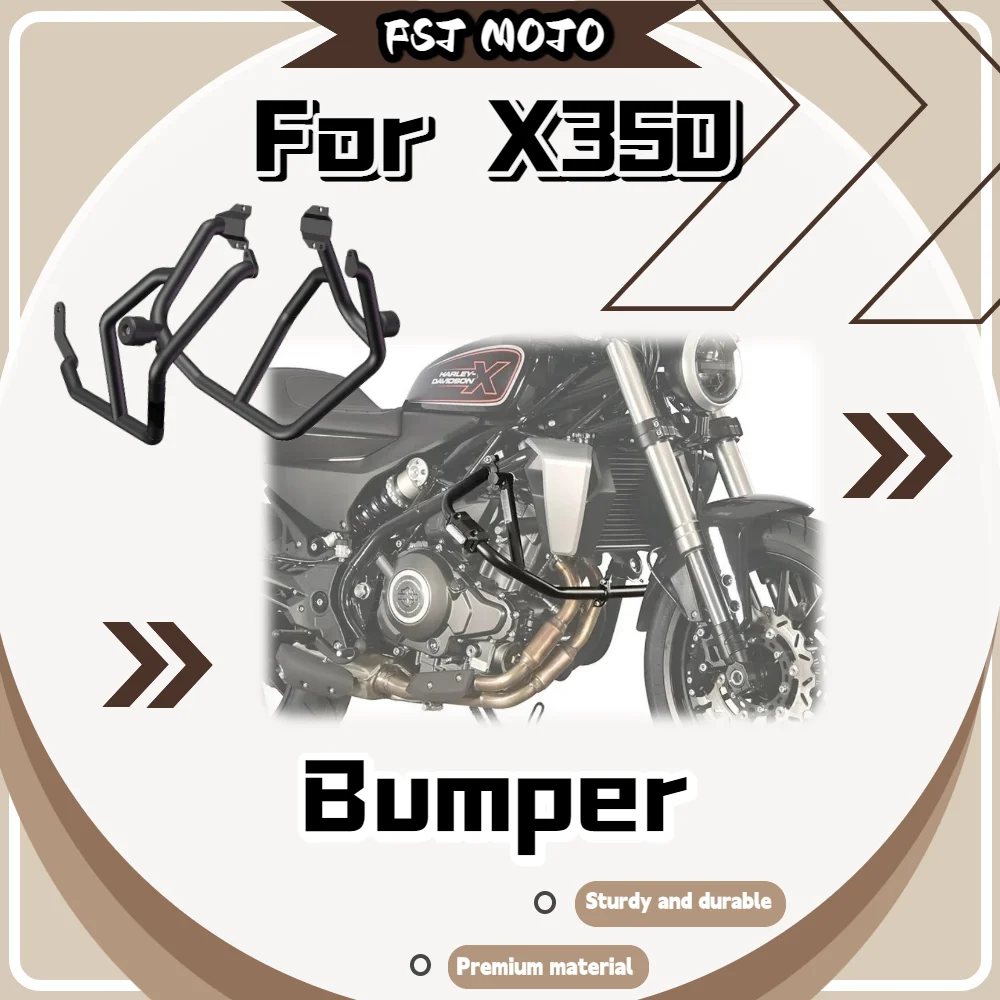 For X350 Motorcycle Racing Crash Bar, Full Surround Engine Bumper With Shock Absorbing Structure Anti-Fall Protector Mod Parts