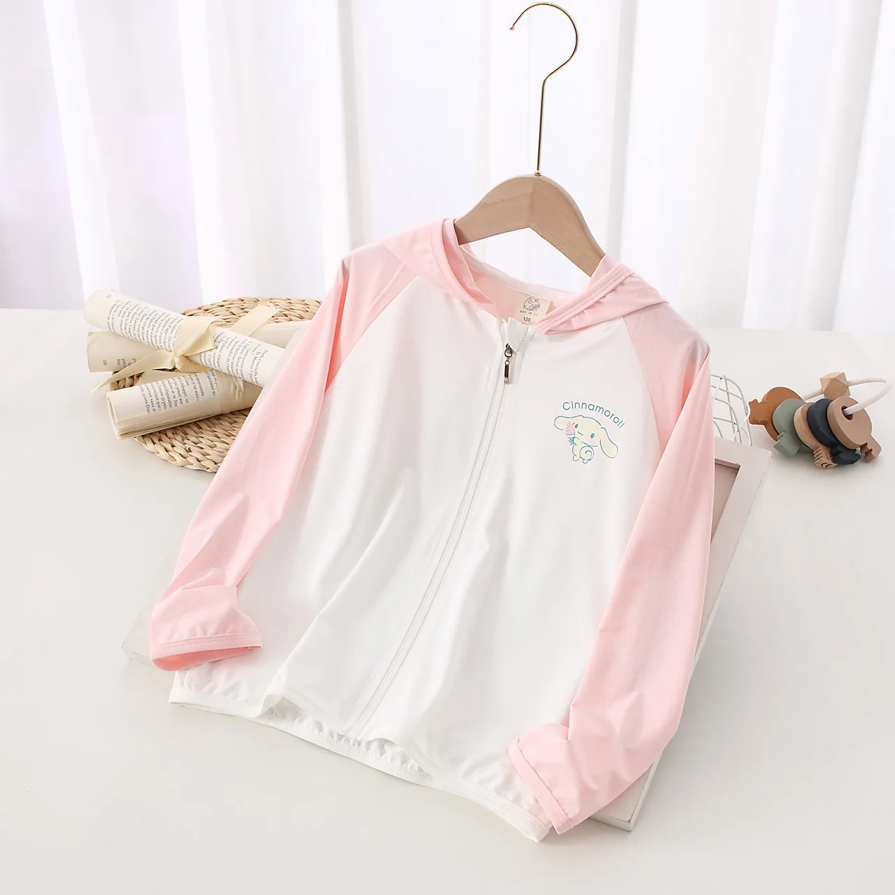 Quick-drying Jacket Boy and Girls' Raglan Sleeve Thin Hooded Sunscreen Summer 2024