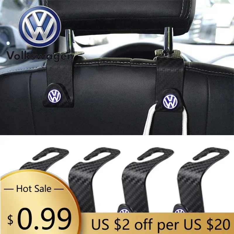 

Крючки-держатели из углеродного волокна для спинок автомобильных сидений Volkswagen VW, подходят для моделей Passat, Polo, Tiguan, Golf, Scirocco, Santana, Touran и других.