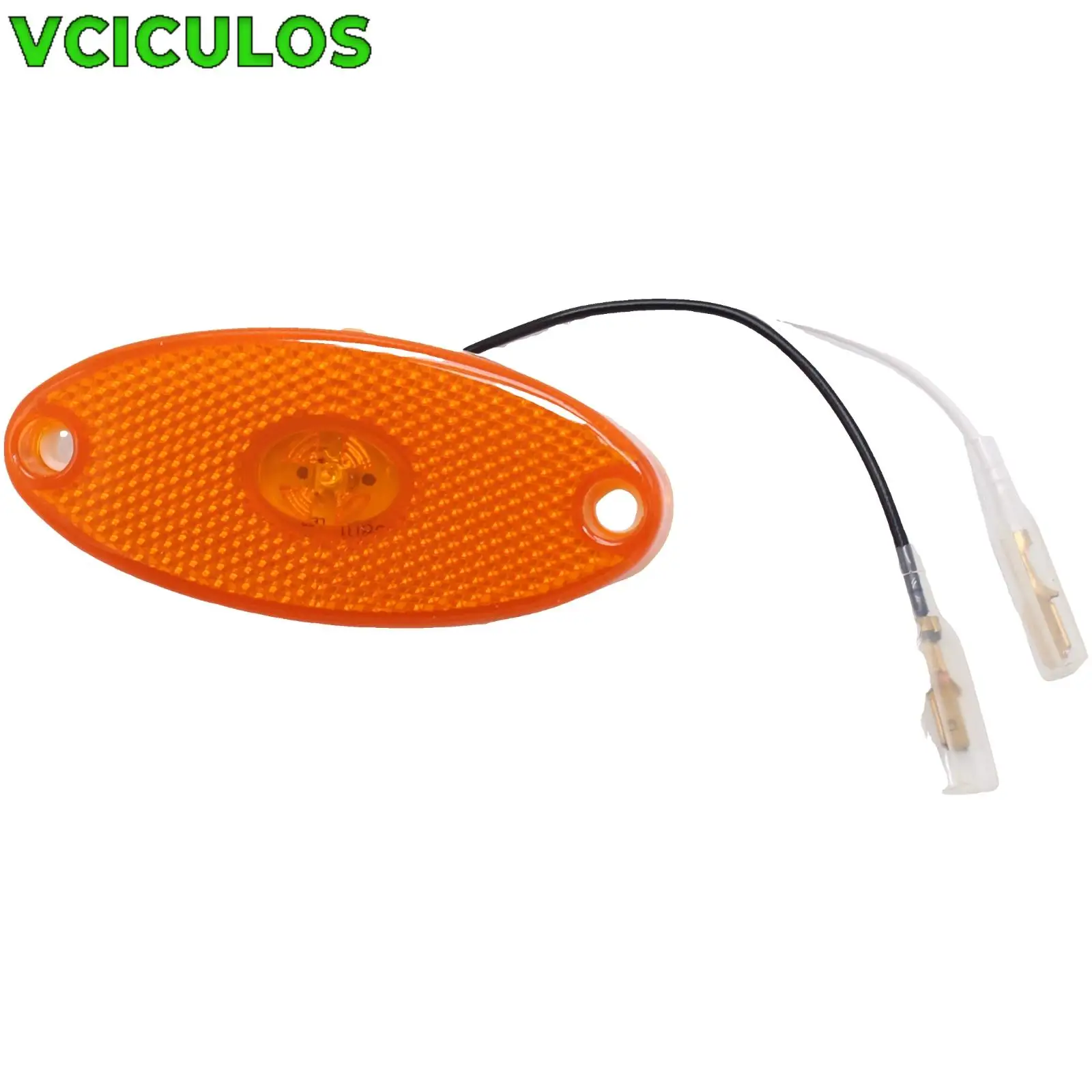 

1pc 12V Amber Oval LED Side Marker Lamp Light For Caravan Motorhome Car Interior Exterior Accessories Parts