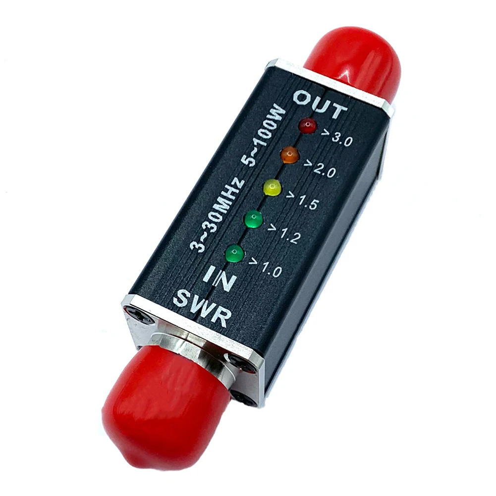 

SWR Measuring Device Featuring Five LEDs for Assessing the of Signals in the Frequency Range of Shortwaves (3 30 MHz)