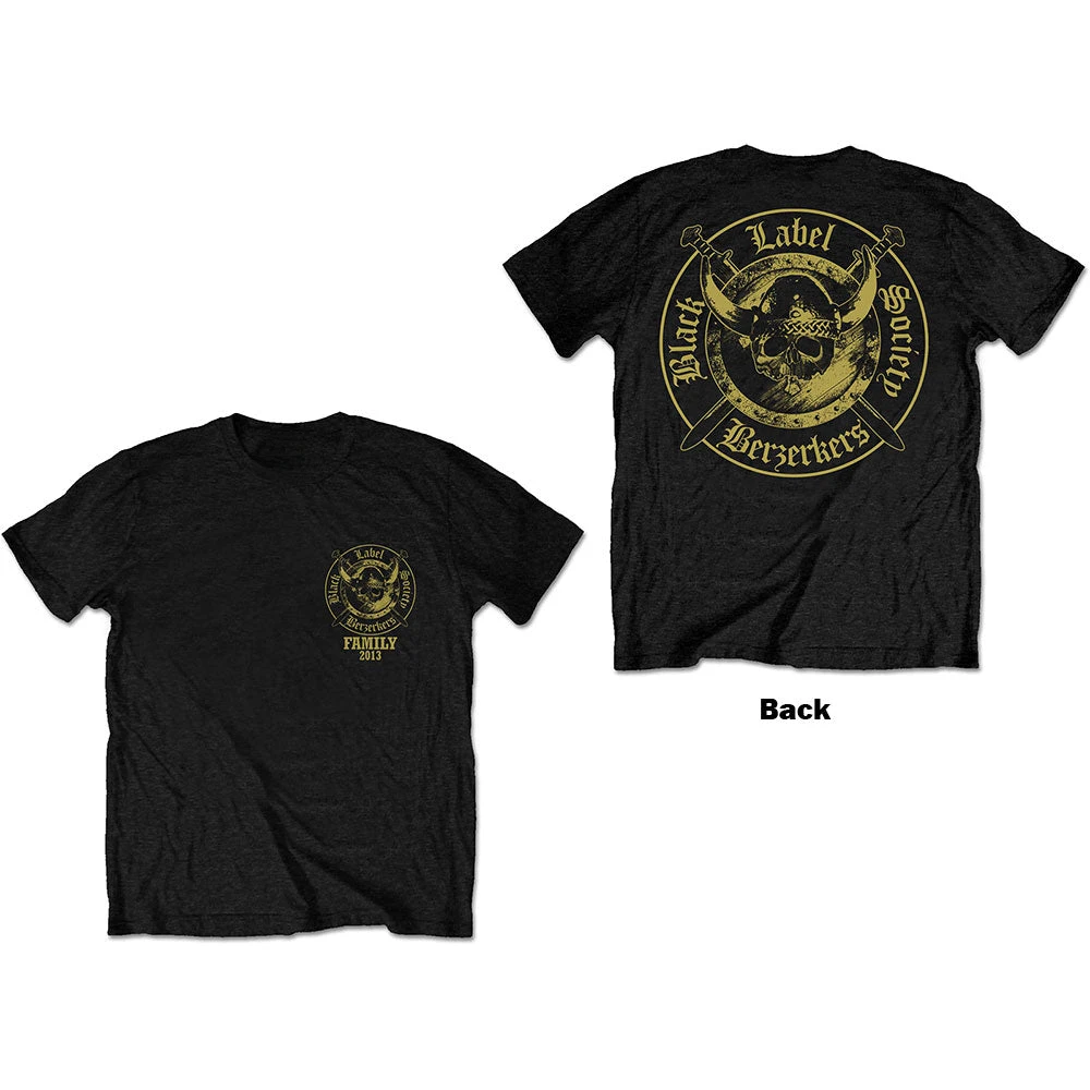 Berzerkers  Black Label Society Band T-Shirt Cotton Graphic Tee Men Women Summer Streetwear