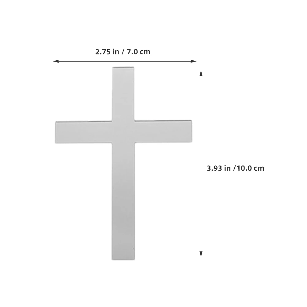 

20pcs Cross Cake Decoration Gold Acrylic Mirror Baptism Party Decorations Birthday Theme Dessert Toppers Easy Insert Pull