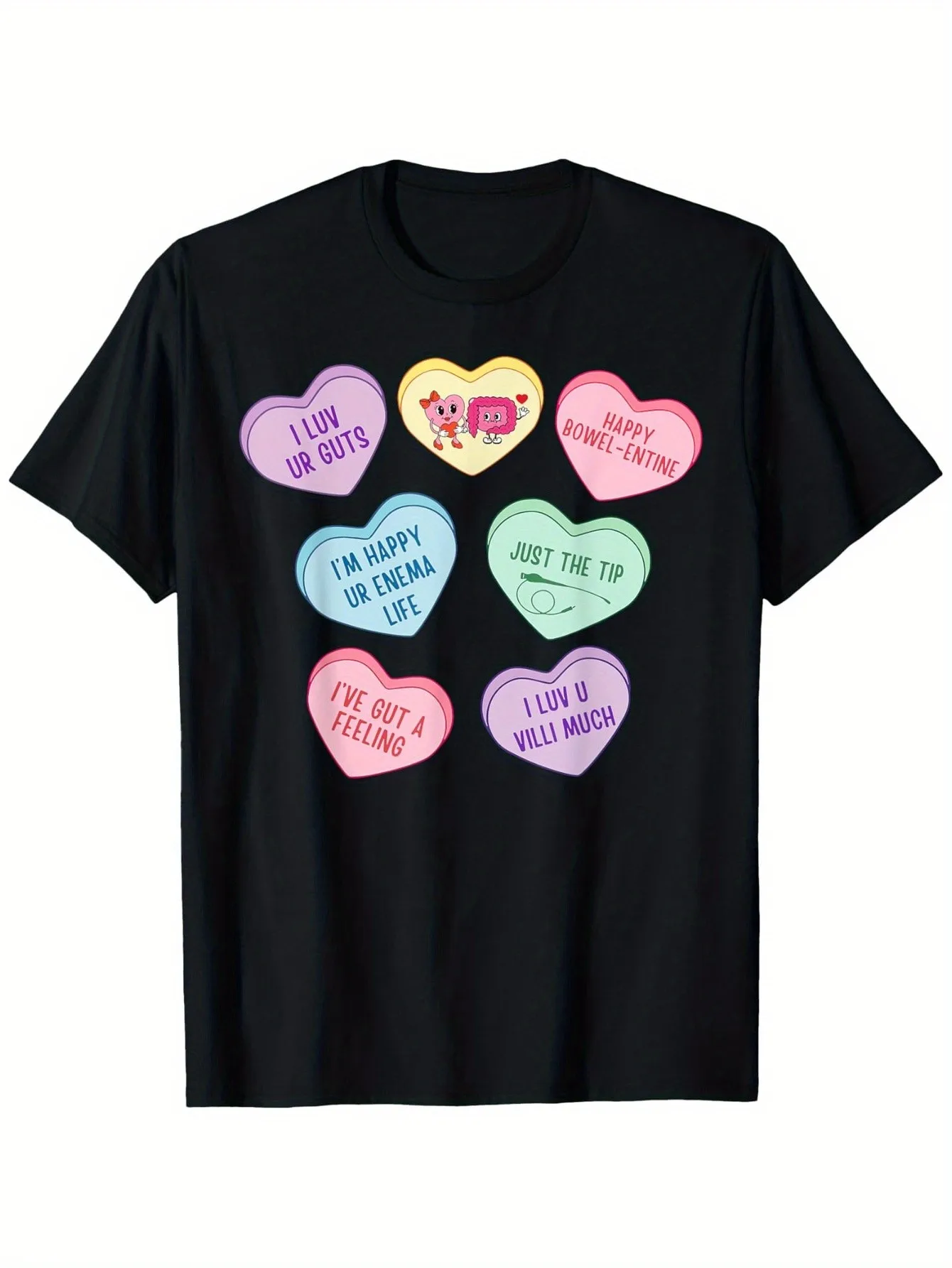 

Retro Gi Nurse Gastroenterology Candy Heart Valentine's Day T-Shirt Unisex Cotton Casual Round Neck Outdoor Short Sleeve T-Shirt Slightly Elastic 100% Pure Cotton Sxxxl