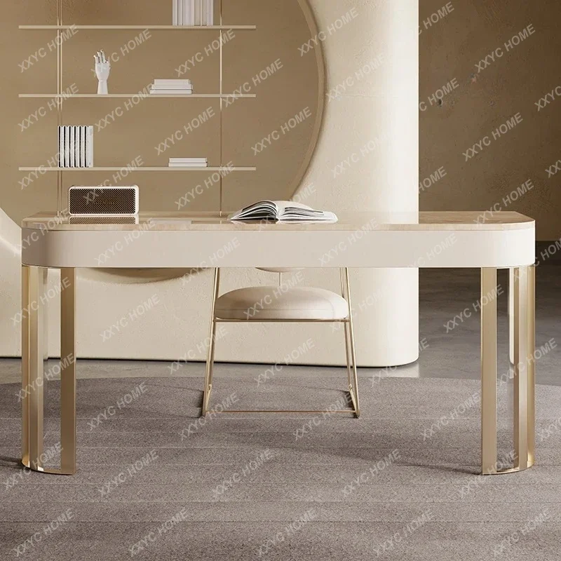 TTTTDesign Solid Wood Desk Acrylic Suspended Italian Minimalist Desk