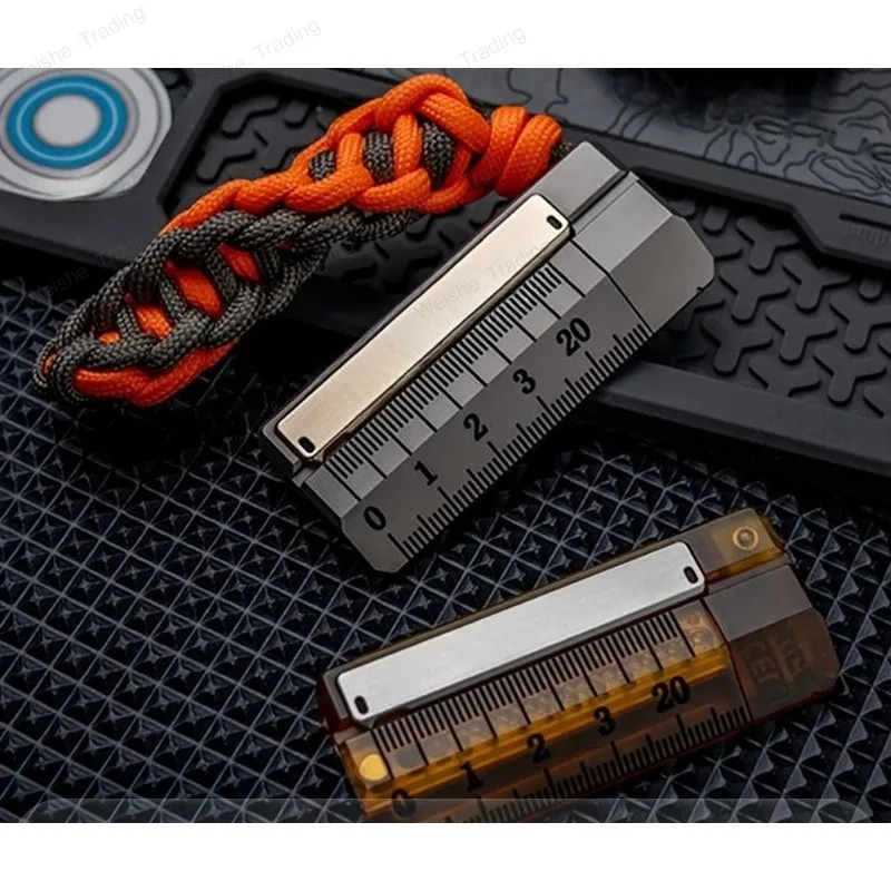 

Ruler Mechanical Push Slider EDC Tools Stress Office Gadgets Escritorio Autism Toys