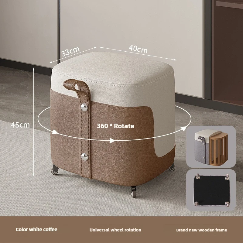 Makeup stool, rotatable leisure  tea table stool, modern minimalist dressing chair  living room shoe changing stool