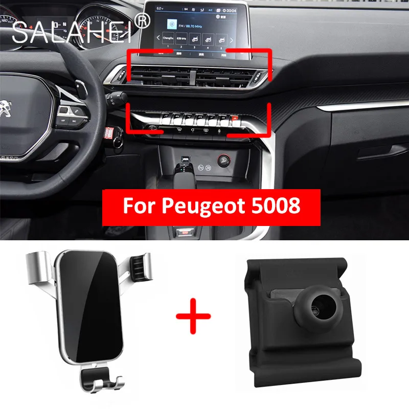 Car Mobile Phone Holder For Peugeot 5008 Interior Dashboard Holder Cell Stand Support Car Accessories Mobile Phone Holder