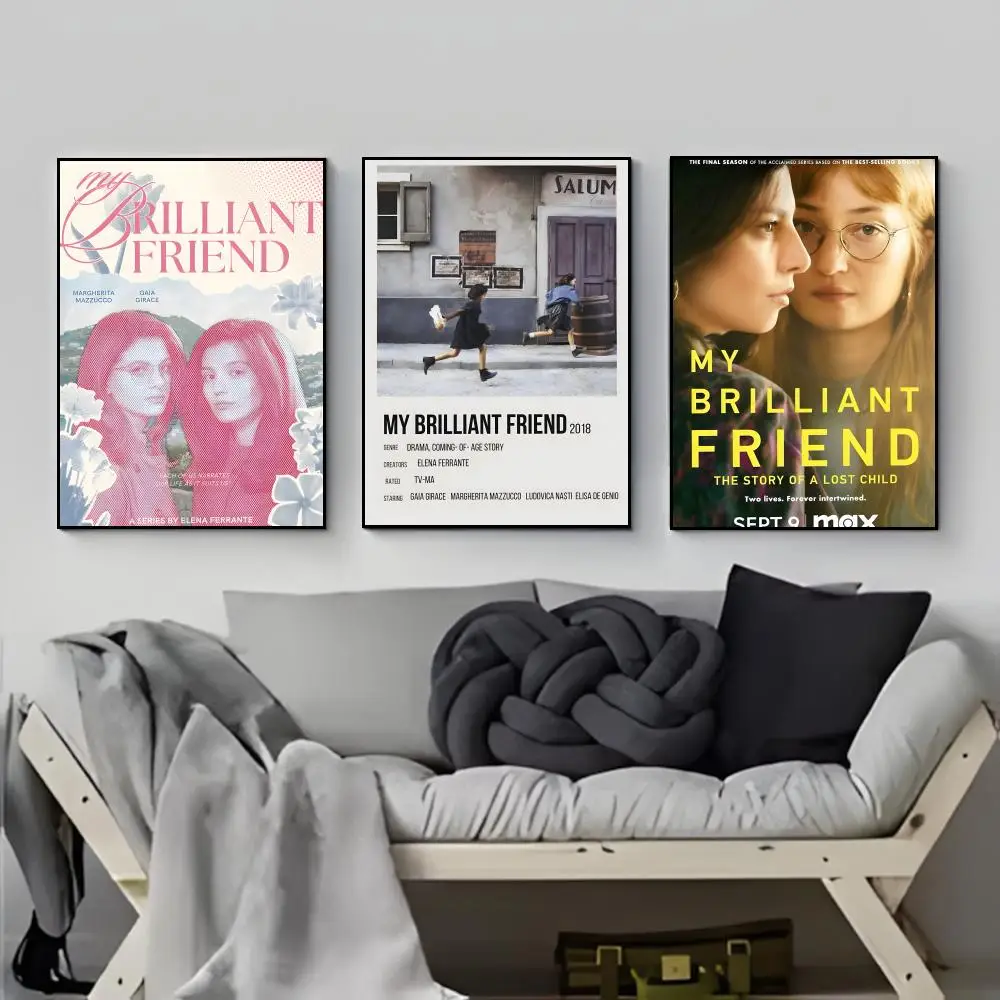 Intellectual Warmth M-My Brilliant Friend Literary Aesthetic Poster HD  Waterproof Wall Sticker Bar Living Room Decor Gift