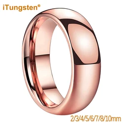 iTungsten Shiny Beautiful Ring Multiwidth Men Women Tungsten Wedding Band Trendy Jewelry Domed Polished Comfort Fit