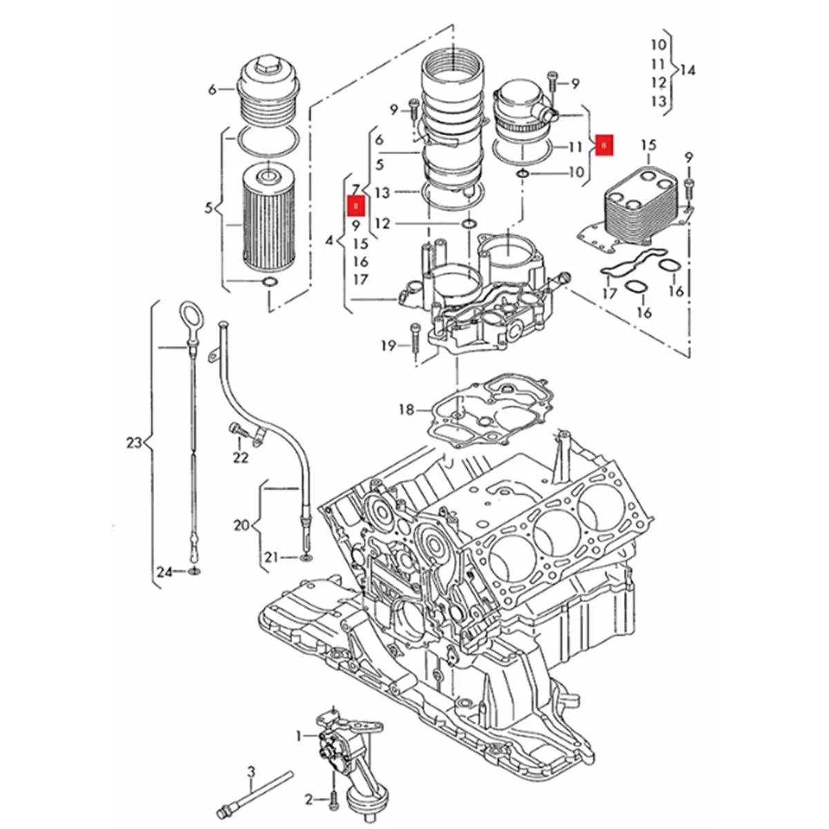 #11L (Black)Oil Separators for Audi A6, Volkswagen Tiguan, Passat, Skoda Octavia,Automotive Parts & Accessories