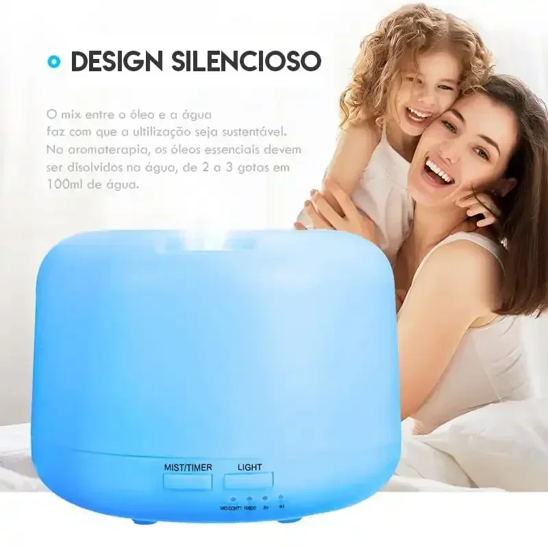 1000ML Air Aroma Diffuser Ultrasonic Humidifier Home 7 Color LED Light Electric Aromatherapy Essential Oil Aroma Diffuser