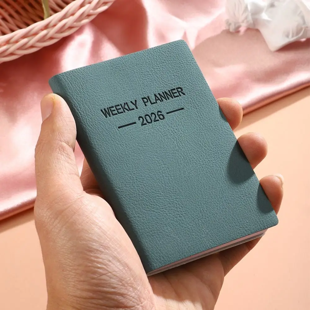 Mini A7 2026 Agenda Book To Do List with Calendar Daily Weekly Planner Morandi Color Appointment Notebooks School Office