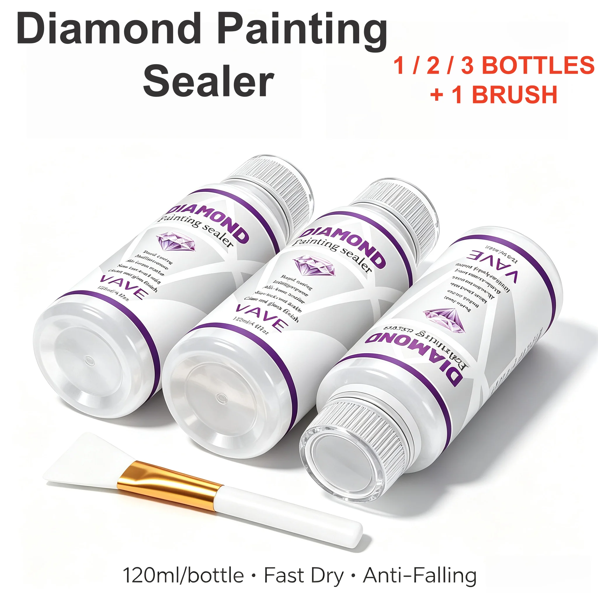 5D Diamond Painting Glue Sealer Permanent Hold Shine Effect for Diamond Art Embroidery Mosaic Puzzle Accessories