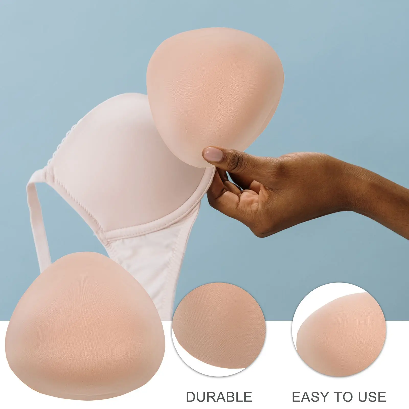 Triangular Sponge Prosthetic Breast Pad Mastectomy Prosthesis Pads Sports Girls Cotton Bras Forms Breathable