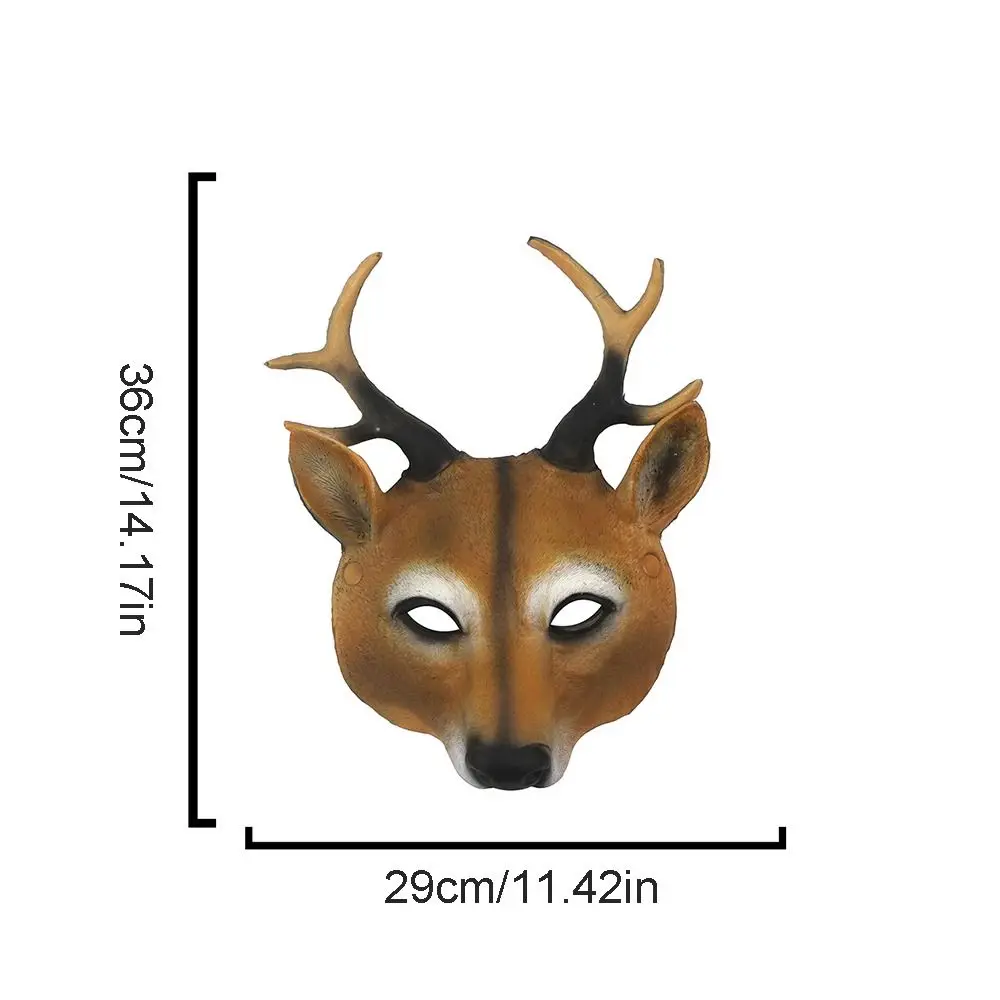 쇼 가장무도회 마스크 파티 용품 페이스 마스크 코스프레 댄스 파티 소품 할로윈 마스크 사슴 머리 마스크 가부키 키츠네 마스크 동물 마스크