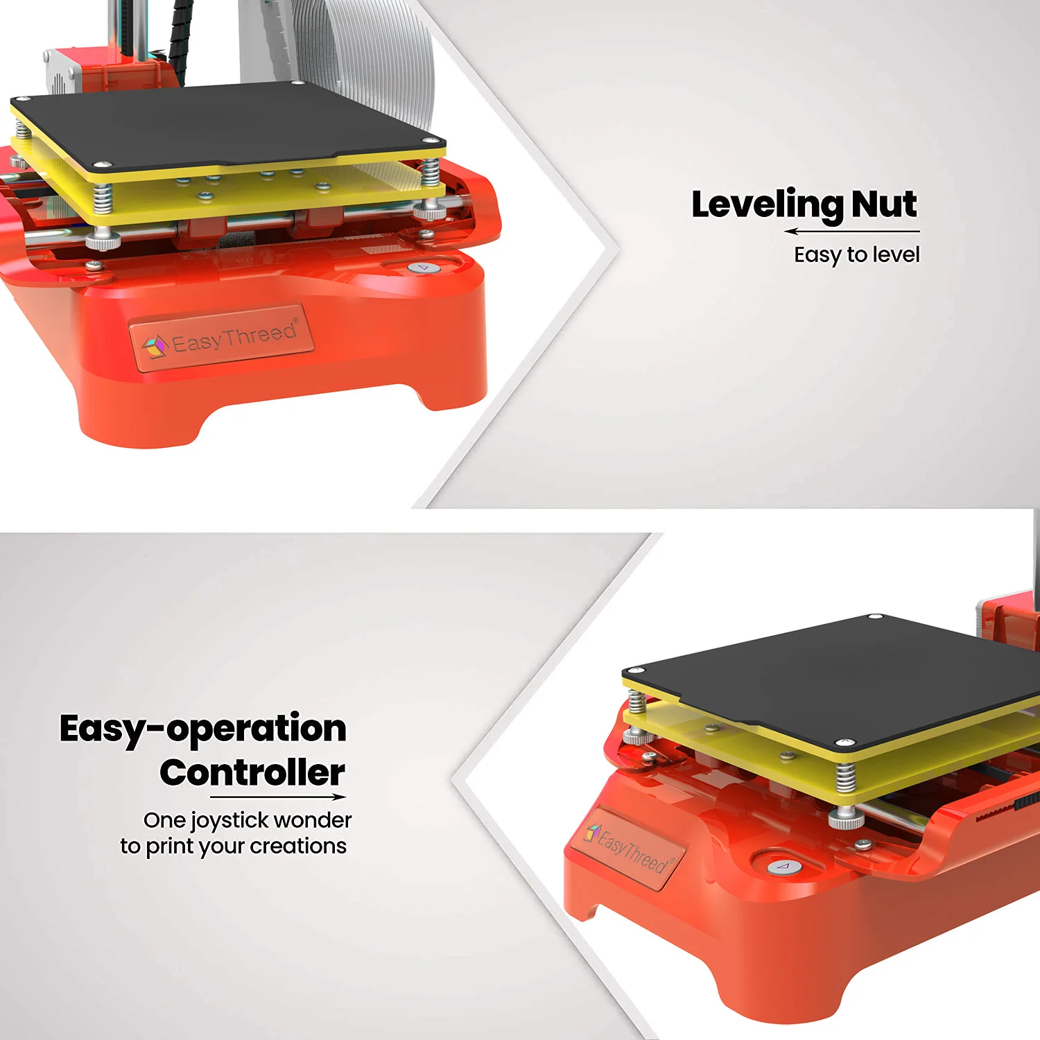 Imagem -04 - Easythree-mini Simples Impressora 3d para Iniciantes Nível Básico Baixo Ruído Desktop Máquina de Impressão para Pla Tpu Filamento k7