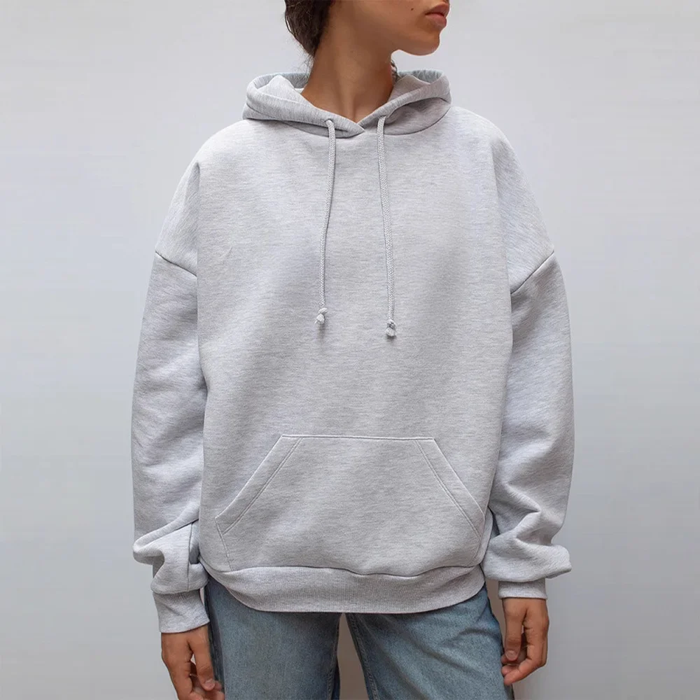 

2025 Autumn Women's Clothing Solid Color Loose Versatile Wing Pattern Hooded Sweater