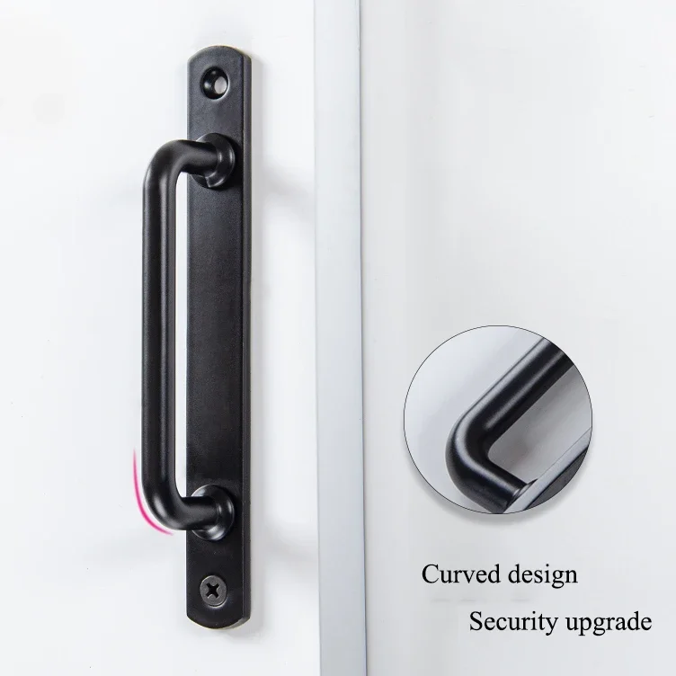 zinc alloy black door handles balcony bedroom kitchen door pulls furniture handle door hardware