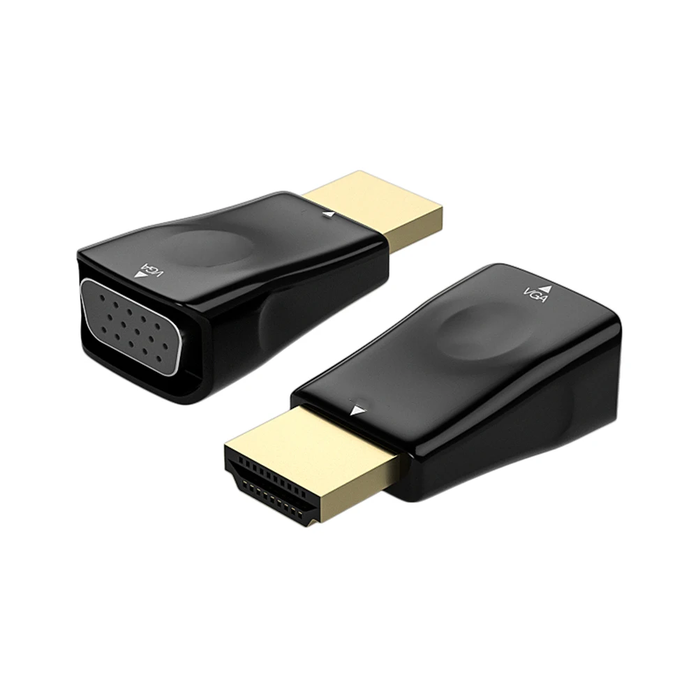 1080P HDMI-Compatible to VGA Adapter Converter Male To Famale Converter HD to VGA Video Adapter For PC TV Box DVD HDTV