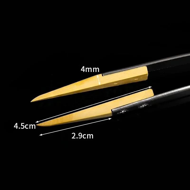 WatchmakingTools Pinzette a punta in legno di bosso Pinzette in legno lucidate a mano Pinzette antimagnetiche di precisione Non danneggiano le parti dell'orologio
