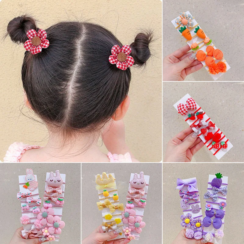 

9Pcs/Set Pretty Girls Plaid Print Bowknot Hairpins For Kids Children Sweet Headband Bow Hair Clips Barrettes Accessories