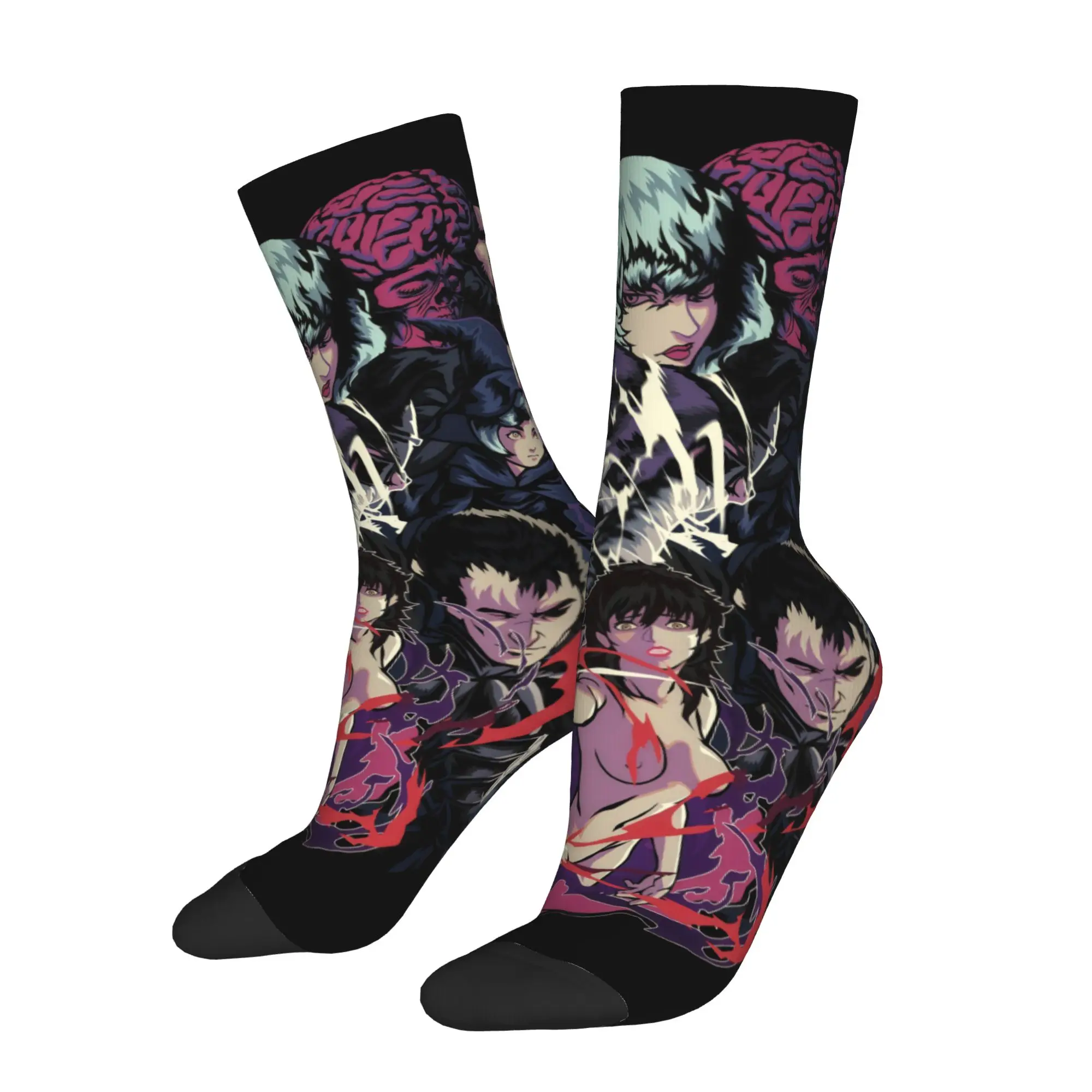 B-Berserk Manga  Dress Socks Men's Women's Warm Fashion Japane Anime  Crew Socks