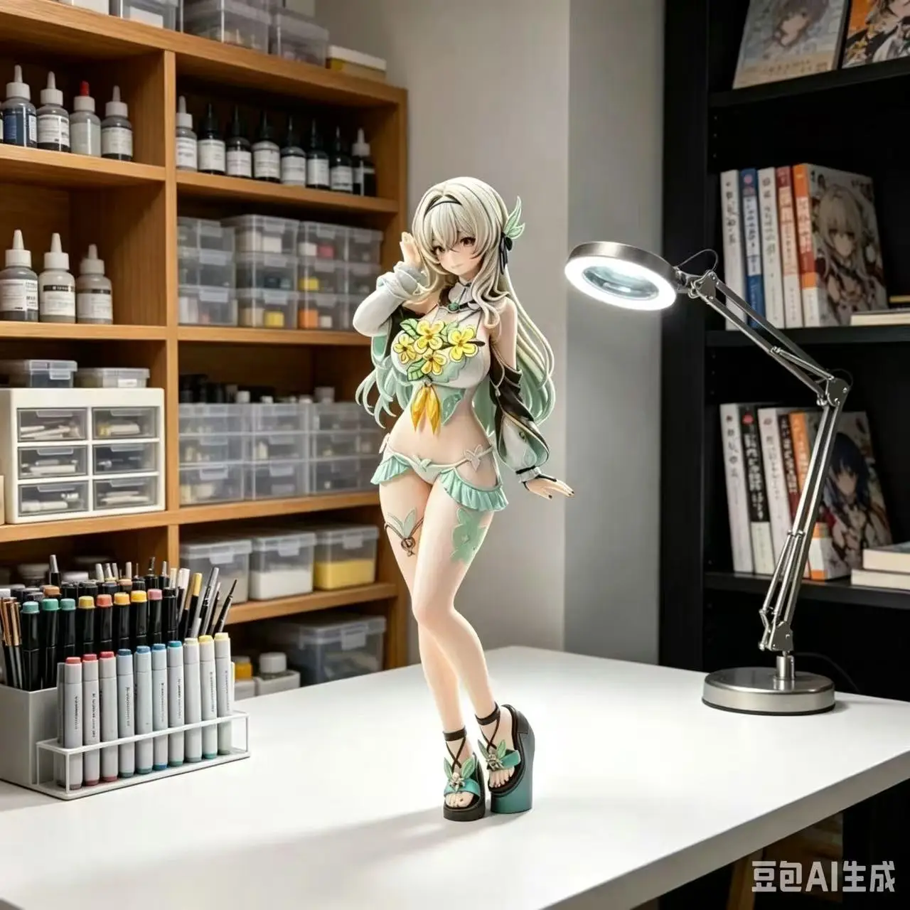 Figurinha de Anime Asterisk Station Posture para Decoração, Emblemas e Modelos Colecionáveis para Fãs de Anime