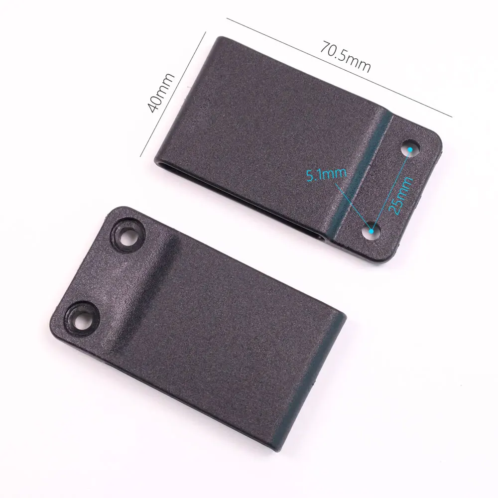 Black Plastic Universal Basic 2 Holes Belt Loop Tool  For DIY Sheath Holster Include Assemble Chicago Screw