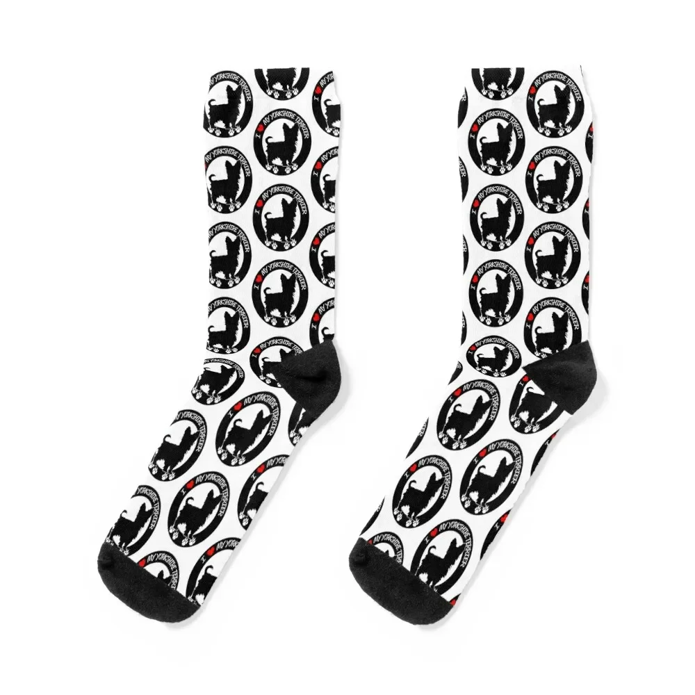 I Love My Yorkshire Terrier - Christmas And Birthday Gift Ideas For Dog Lovers Socks Climbing funny sock Ladies Socks Men's