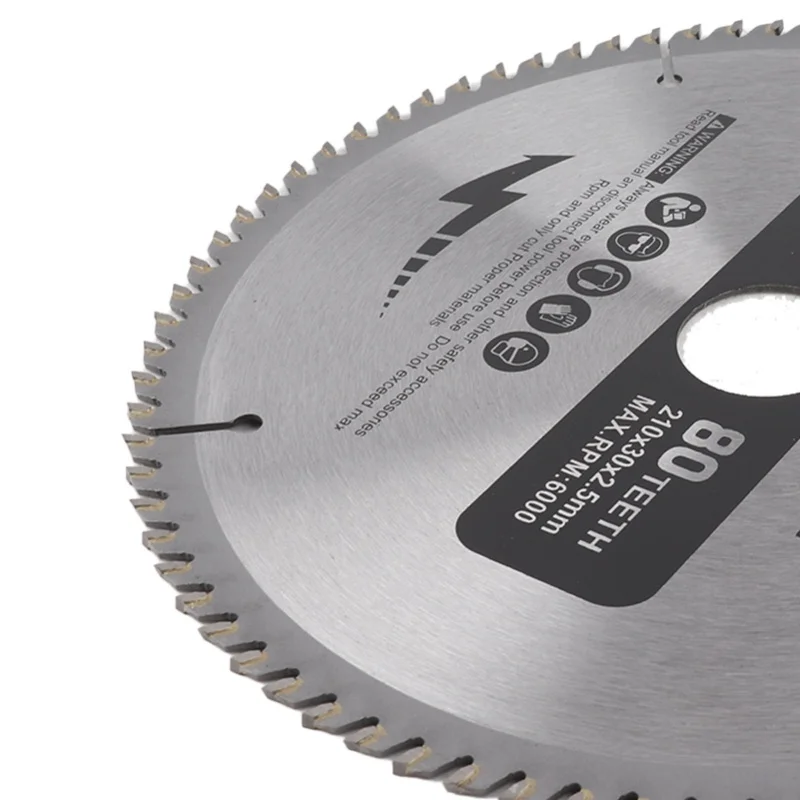 210mm 80 Teeth Bore Diameter 30mm Circular Saw Blade With 3 O Rings