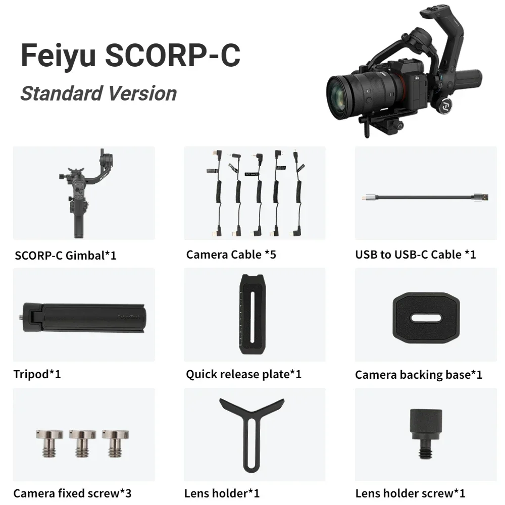 FeiyuTech Feiyu SCORP Series SCORP-C يده Gimbal 3-Axis Stabilizer مقبض قبضة لكاميرا DSLR