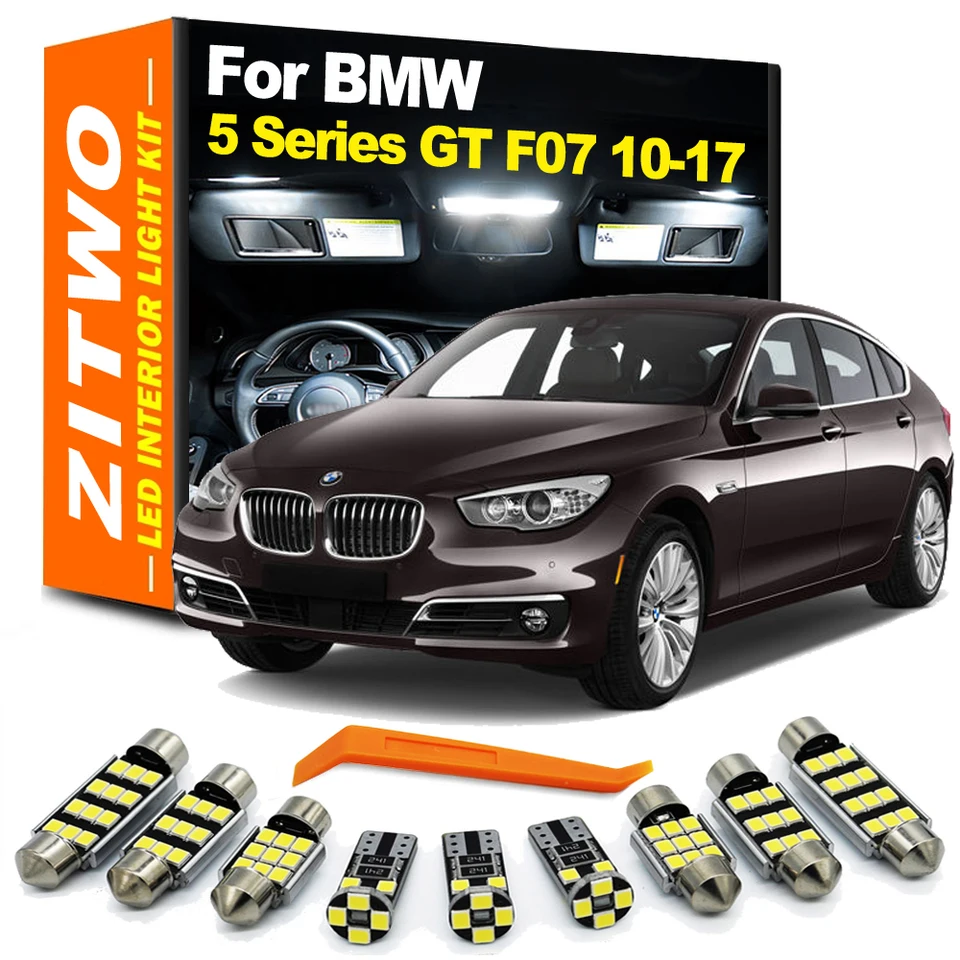 ZITWO 26Pcs Full LED Interior Dome Foot Door Light Kit For BMW 5