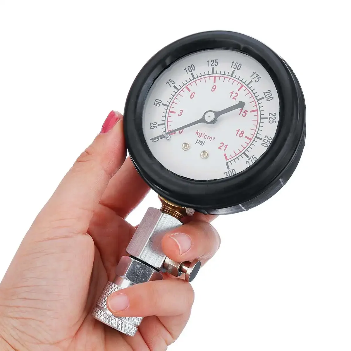 0-300psi سيارة محرك البنزين ضغط تستر مجموعة أدوات السيارات البنزين محرك الغاز اسطوانة قياس الضغط تستر