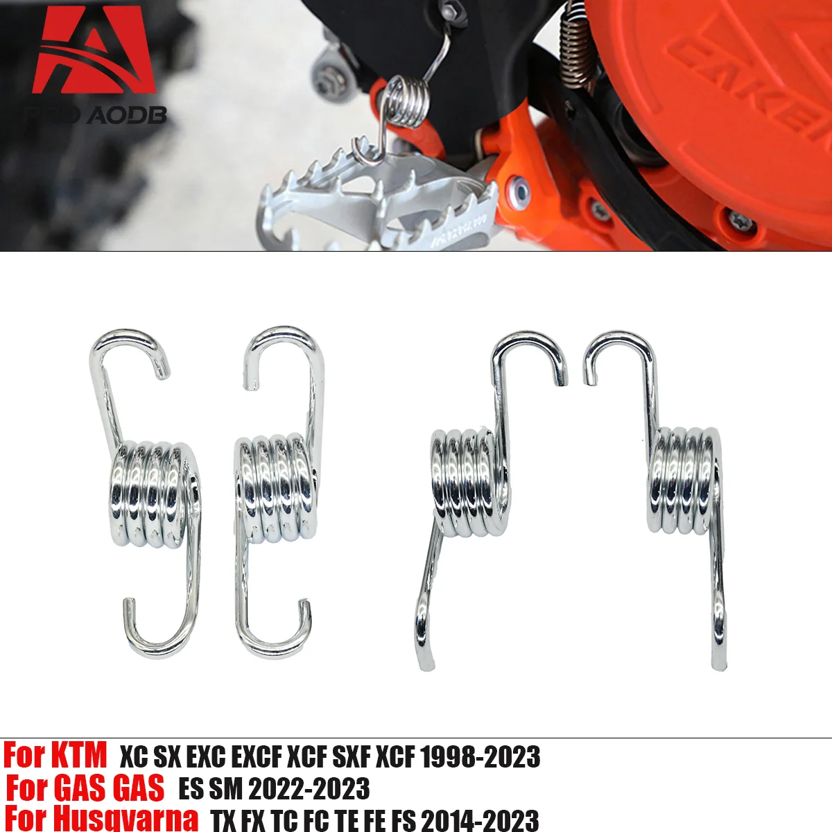 

Premium Footpegs Pedals Spring For KTM SX SX-F EXC EXC-F XC XC-F XC-W XCF-W 68 85 125 150 200 250 300 350 450 500 1998-2023+