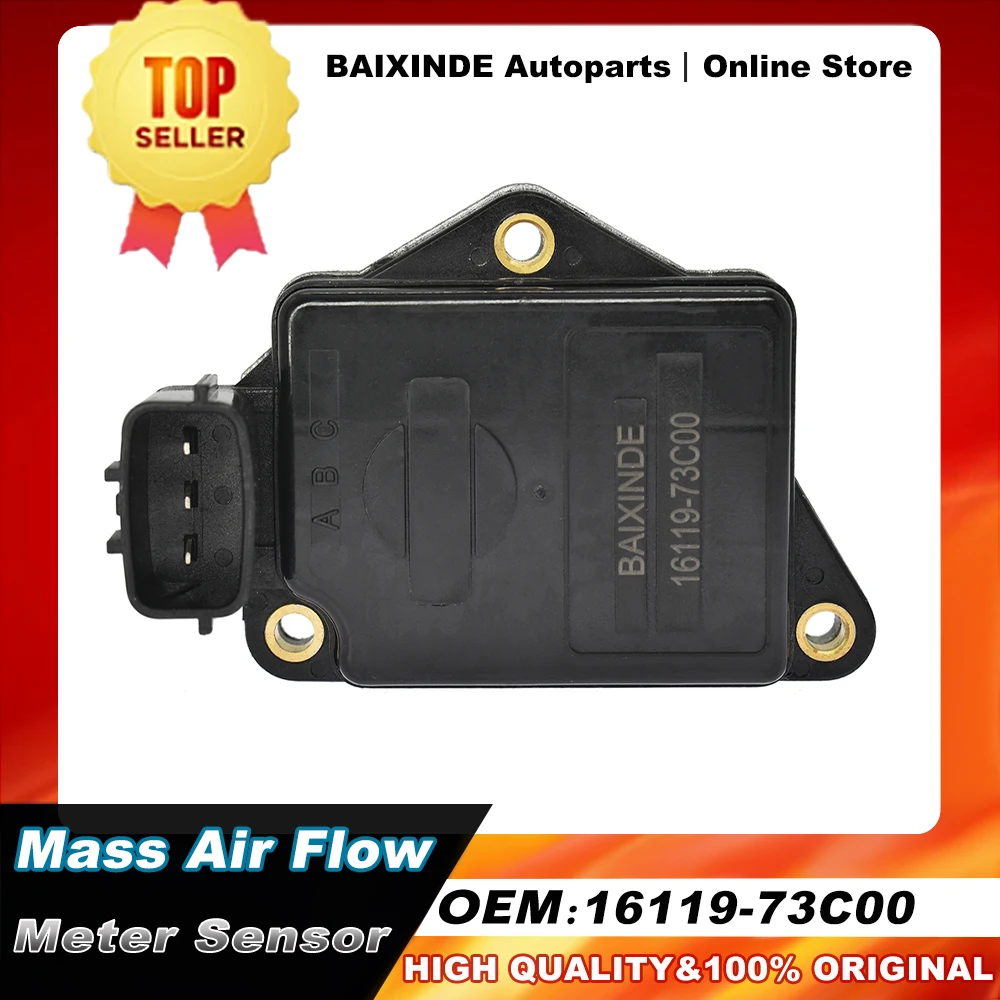 MAF Mass Air Flow Meter Sensor AFH45M-46 OEM 16119-73C00 For NISSAN 100 NX PRIMERA Traveller SUNNY III Hatchback