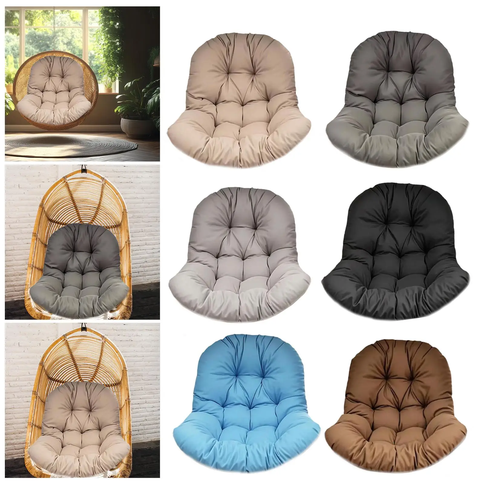 

Egg Chair Cushion Washable Comfortable Thicken Basket Chair Cushion Hammock Chair Cushion for Outdoor Porch Office Indoor Patio