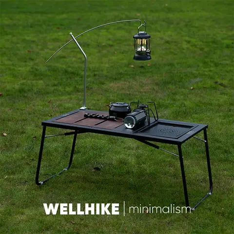 WELLHIKE 야외 SWS 보우 라이트 스탠드 캠핑 테이블 에그 롤 테이블 IGT 테이블 스테인레스 스틸 라이트 바 라이트 스탠드