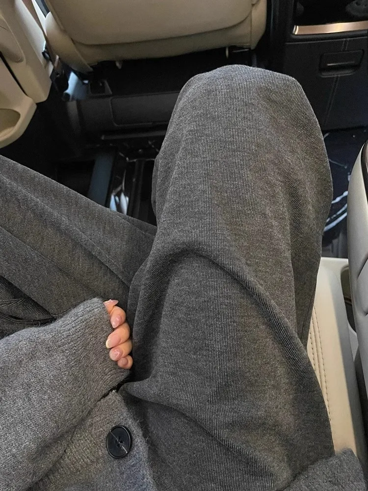 

Мужские свободные брюки для ленивых, осенне-зимние мягкие клейкие повседневные брюки Fce, свободные прямые спортивные штаны с высокой драпировкой