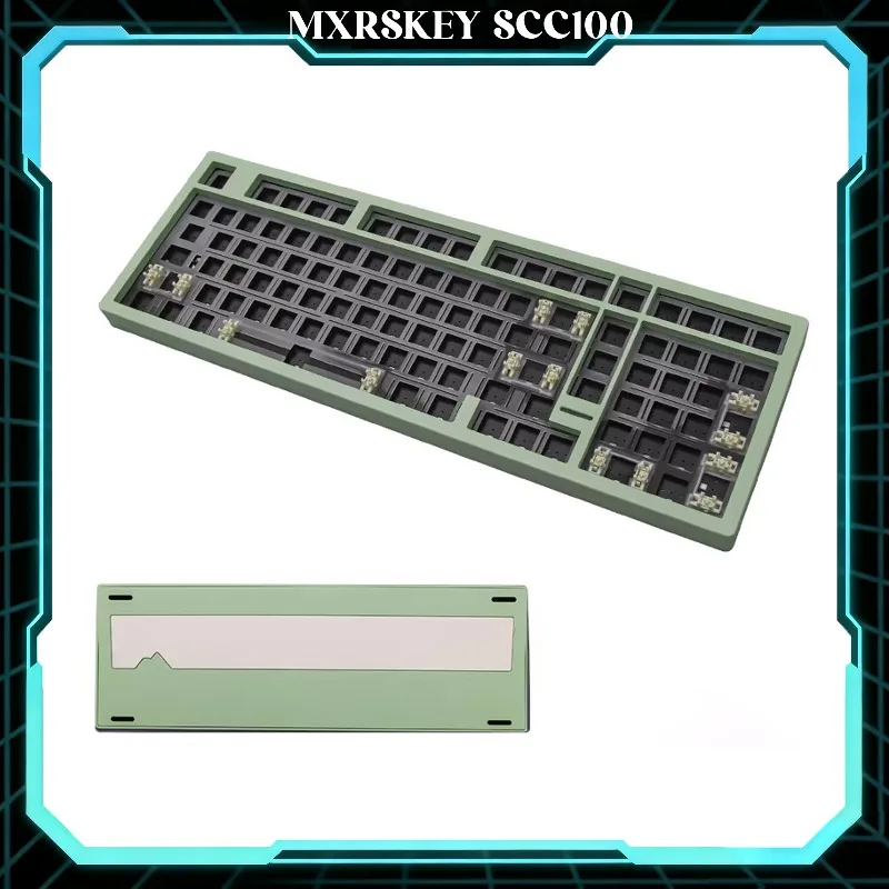 

Механическая клавиатура MXRSKEY SCC100 из алюминия, трехрежимная, беспроводная (Bluetooth, 2.4G), с быстрой заменой переключателей, RGB, DIY-комплект для кастомизации