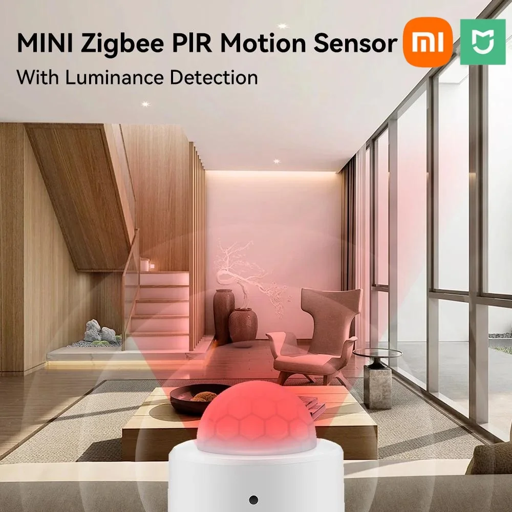 Xiaomi MIJIA Motion Sensor 2 ใน 1 Human Presence Sensor + Bright Lux Light Sensor สมาร์ทหน้าแรกเครื่องตรวจจับ PIR Zigbee Hub ต้องใช้