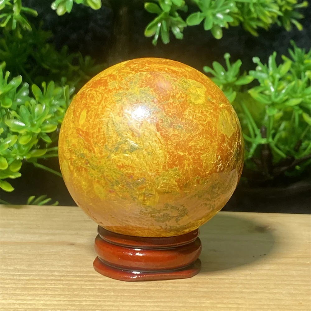 Natural Realgarite Energy Crystal Ball Yellowstone Healing Mineral Specimen Repelling Insects Home Decoration Feng Shui Witchcra