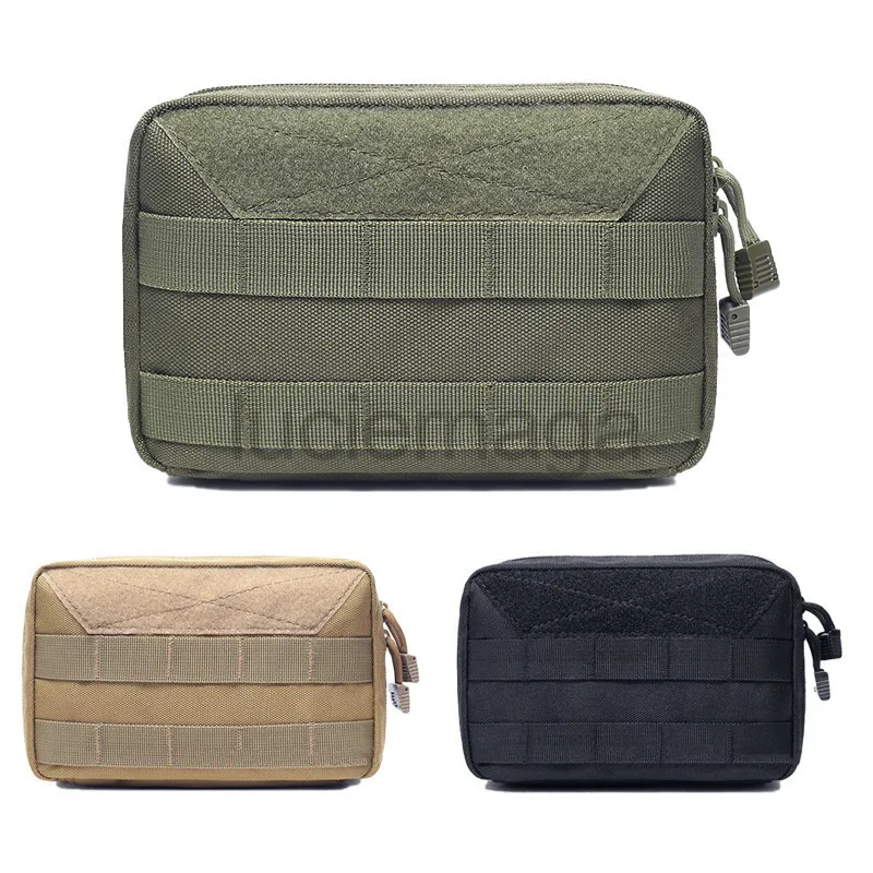 

LUC Tactical Admin Molle Pouch 1000D Nylon Utility Bag Medical EMT Organizer with Map Pocket EDC Waist Pack Tools Holder Bags