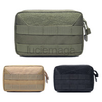 LUC Tactical Admin Molle Pouch 1000D Nylon Utility Bag Medical EMT Organizer with Map Pocket EDC Waist Pack Tools Holder Bags